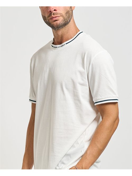 Men's Armani Exchange T-shirt with contrast profile ARMANI EXCHANGE | XM001467-AF10356U0009
